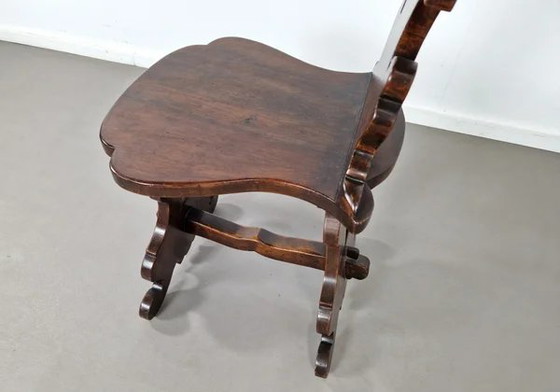 Rustieke Sgabello Halstoel | Notenhout, Krukjes, Bruin, Rustic (foto 5 van 8)