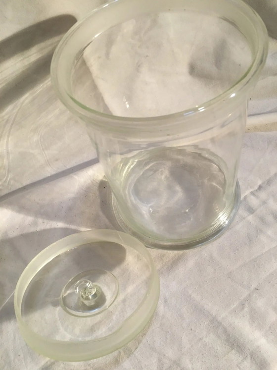 Vaso da confettura in vetro antico – Armadi contenitori, Cristallo, Vintage (photo 5 of 11)