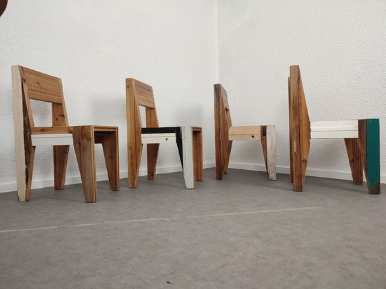 Image 1 of Legno di recupero: 4 sedie + tavolo