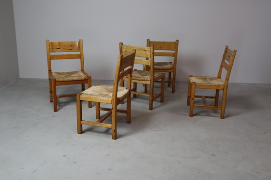 Image 1 of Ensemble de 5 chaises danoises vintage par Tage Poulsen pour Gramrode Møbelfabrik, années 1970