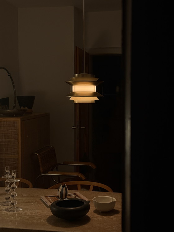 Image 1 of Granhaga Brass Pendant Lamp Swedish model Trava Design Carl Thore