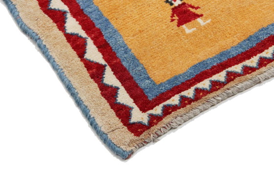 Image 1 of Alfombra persa original Gabbeh Ghashghai alfombra oriental 105 cm x 99 cm natural antiguo