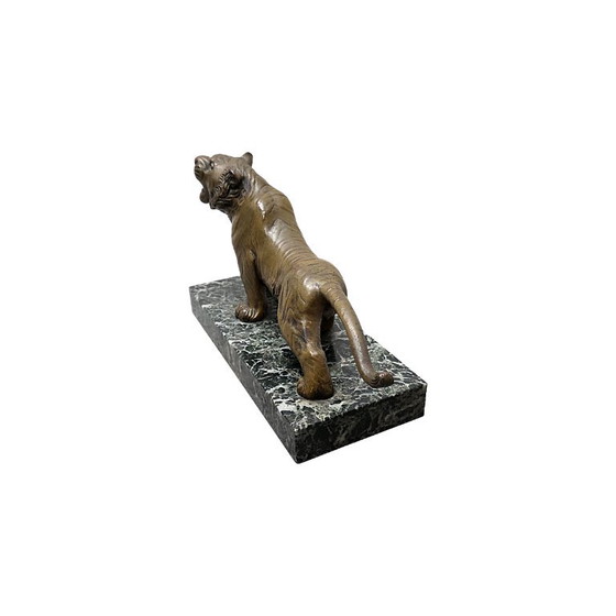 Tigre antica francese in bronzo su base in marmo, fine XIX secolo – Sculture (photo 5 of 7)