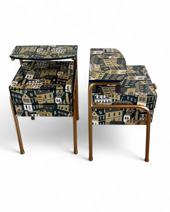 Image 1 of Comodini vintage ricoperti con Emma's Apartment di Mini Moderns | The Vintage Vibe