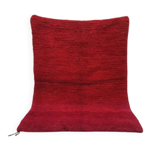 Alfombra marroquí de lana roja 250cm x 150cm
