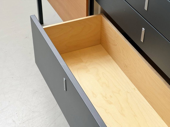 Image 1 of High-quality sideboard with sliding doors and drawers, 1980s