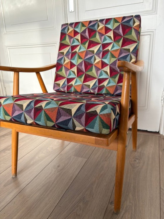 Image 1 of 2 Vintage Fauteuil Ton jaren 50-60's