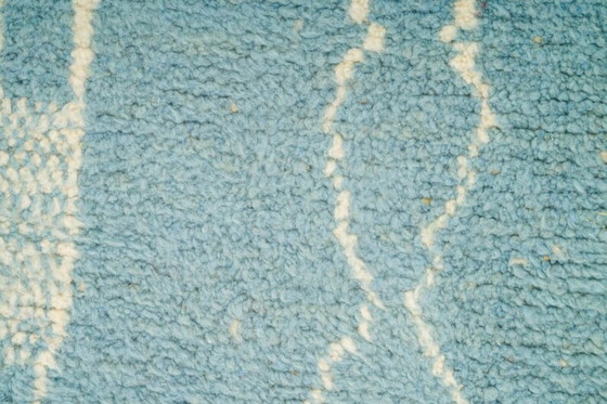 Image 1 of Luxuriöser marokkanischer Beni-Ourain-Teppich aus edler Wolle – Handgeknüpfter geometrischer marokkanischer Teppich