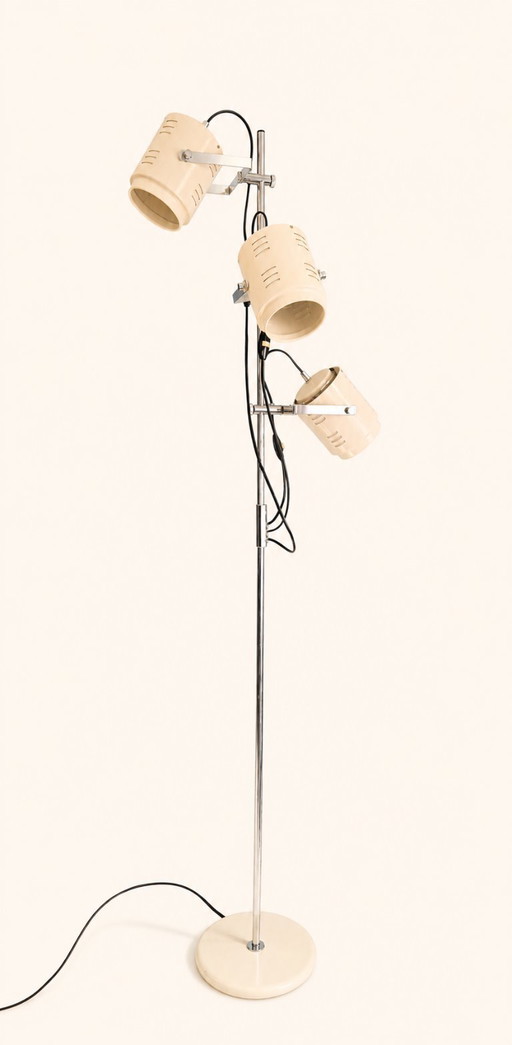 Lampada da terra vintage - Herda | 3 faretti - Anni '70