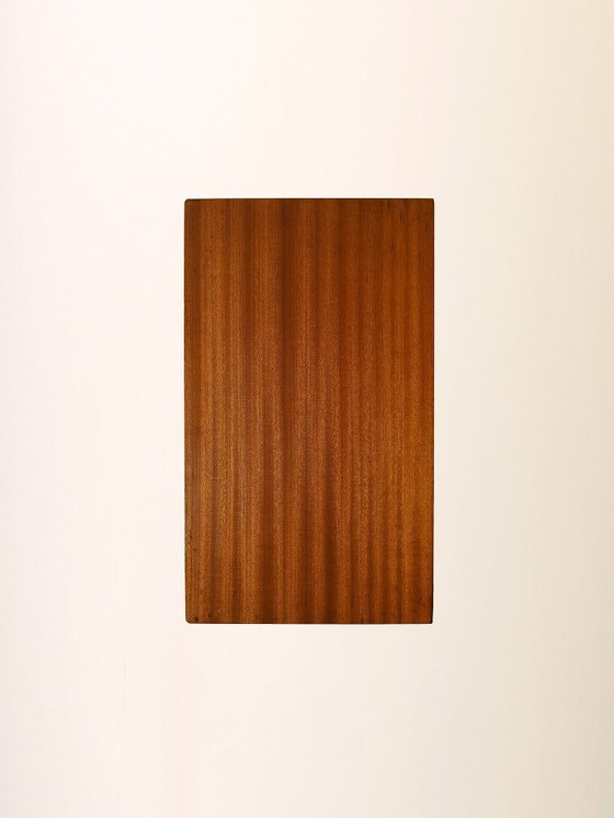 Image 1 of Comodino vintage scandinavo anni '60 in metallo e mogano