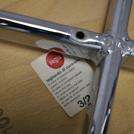 Image 1 of 4x Postmoderner Esszimmerstuhl Chrom & Sperrholz Segis, 90er Jahre