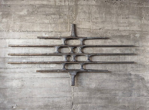 Wall Sculpture In Cast Aluminum 1960S