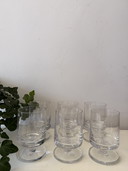 Set of 6 footed glasses Peill crystal