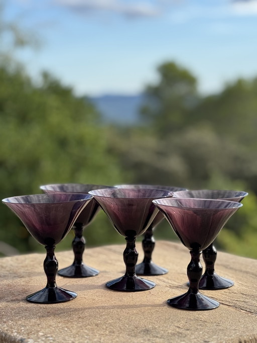 6 coupes de champagne bordeaux