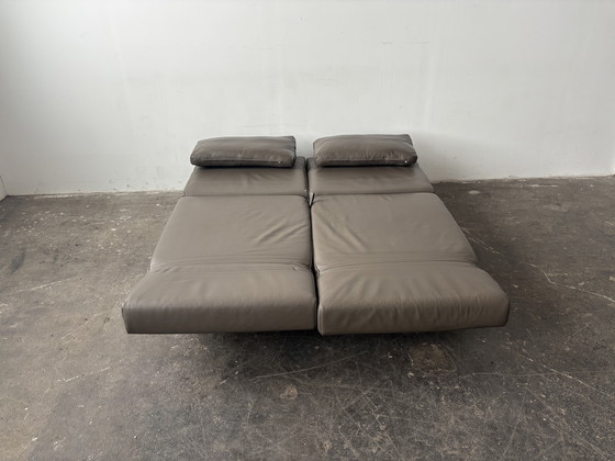 Image 1 of Franz Fertig designer sofa bed leather couch