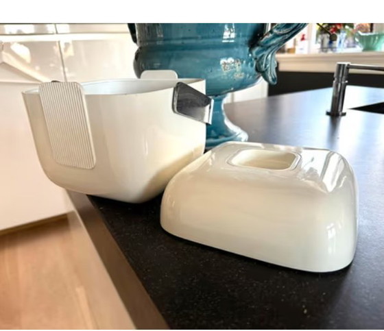 Image 1 of Guzzini Vintage Retro Ice Cube Bucket Off White