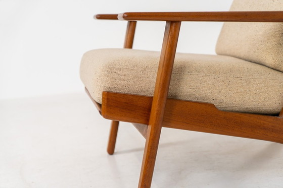 Image 1 of Vroege GE-290 loungestoel in eikenhout van Hans J. Wegner voor Getama (Denemarken, 1953).