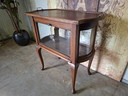 Antique tea cabinet, display cabinet, whiskey bar, wine cabinet with removable tray dimensions: 75x44 and 75cm high.