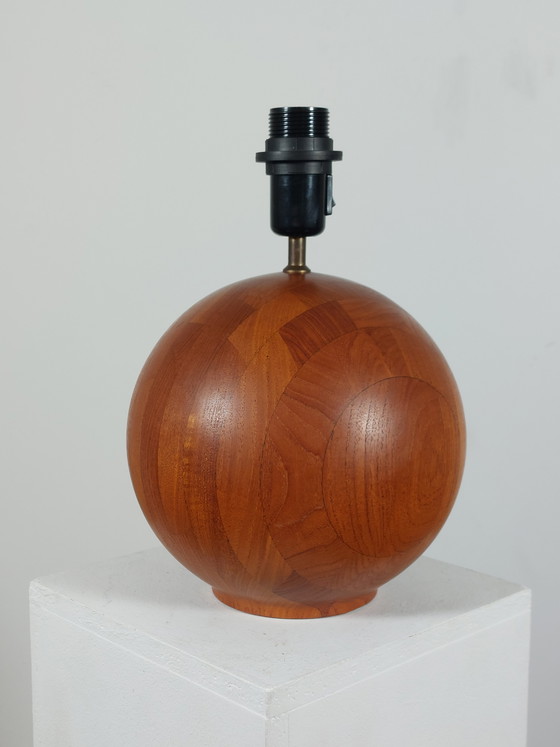 Image 1 of Pair of vintage mid-century teak table lamps from Kirk Copenhagen