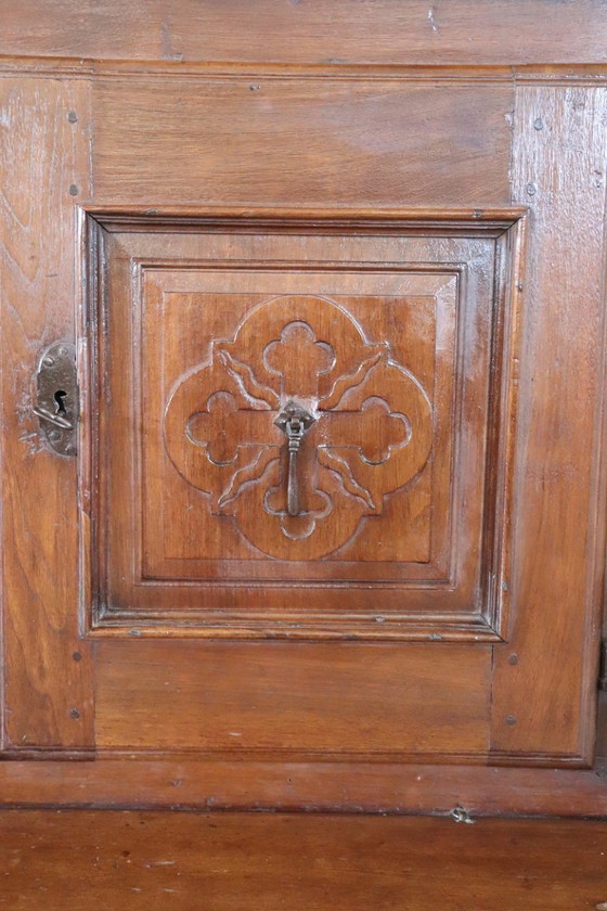 Image 1 of Antiguo reclinatorio de nogal, Italia S. XVIII