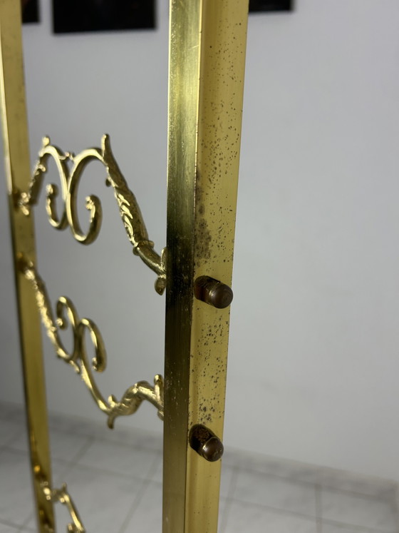 Image 1 of Vintage Hollywood Regency freestanding coat rack brass