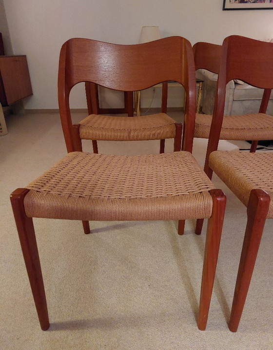 Image 1 of 4 sedie Niels Otto Møller, modello 71, design danese