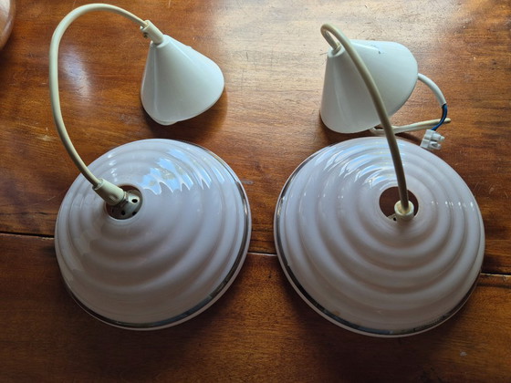 Image 1 of 2 lampes suspendues vintage roses