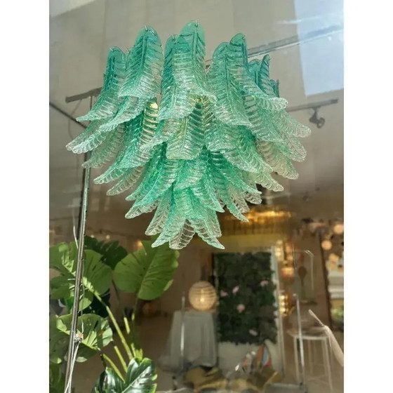 Image 1 of Scenographic Green Felci Murano Glass Chandelier by Simoeng