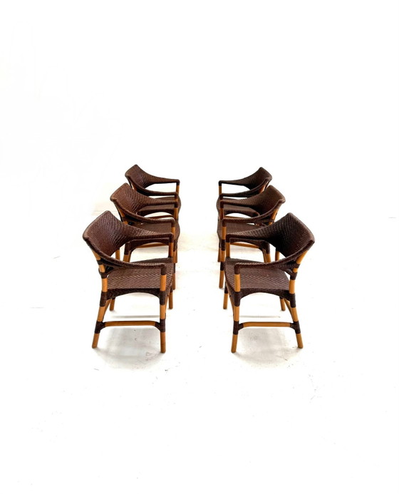 6x sedie da pranzo in rattan, Yuzuru Yamakawa anni '90 – Legno, Vimini (photo 10 of 12)
