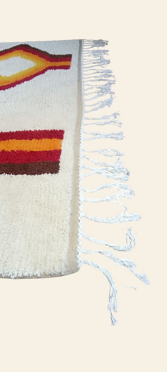 Image 1 of Vintage rug Berber 2x3 wool interior wool rug retro