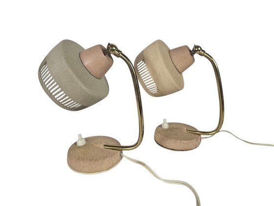 Robert Pfäffle KG - 2 table lamps - metal - brass - Germany - 1960's (photo 6 of 12)