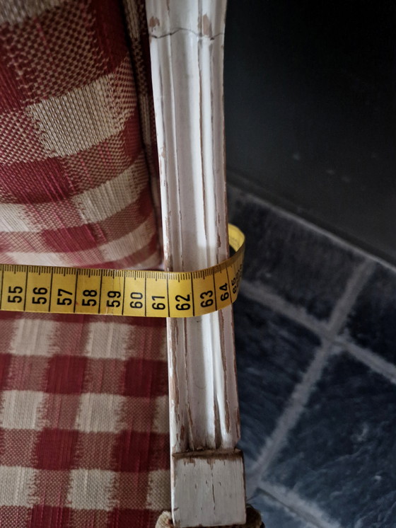 Image 1 of Chaise élégante à carreaux, confort d'assise parfait