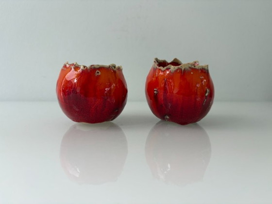 Portacandele a Tulipano Artigianali – Pezzi Unici Fatti a Mano – Ceramic (photo 3 of 10)