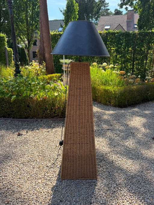 Vintage Rotan Lampedaire Vloerlamp Jaren 70 – vloerlampen, Wicker (photo 2 of 6)