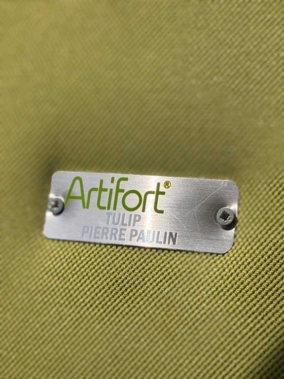 Authentic Pierre Paulin "Little Tulip" Chair for Artifort - Vibrant Green – Dining chairs, Textile (photo 8 of 13)