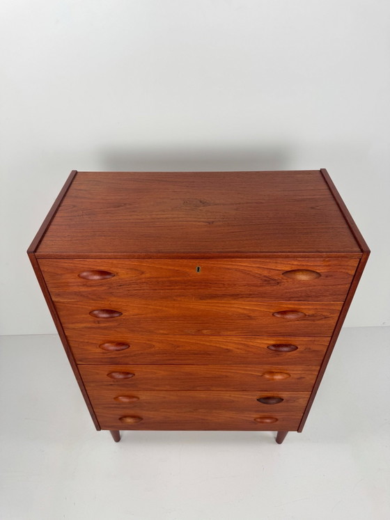 Danish Teak Chest of Drawers, Denmark, 1960s – Wood (photo 4 of 9)