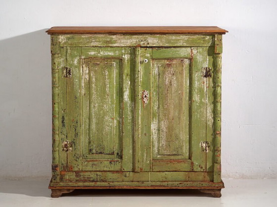 Antique chest of drawers with green patina (c.1920) #59 (photo 28 of 40)