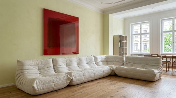 XXL Ausführung - exklusive Farbfeldmalerei abstrakt Rotwein Farben auf 5 mm Acrylglas 140x140 cm – Kunstdrucke (photo 7 of 9)