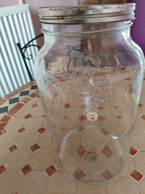 Image 1 of Distributore di bevande in vetro vintage XL da 10 litri