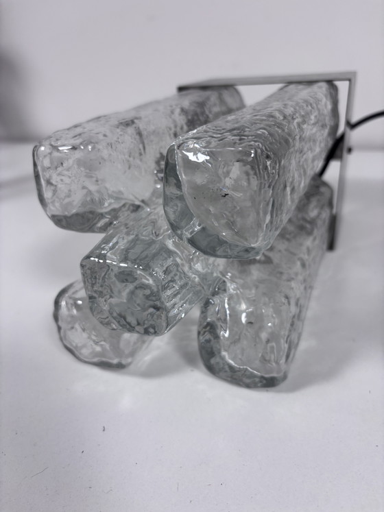 Exclusive Mid-Century Kalmar 'Granada' Ice Glass J.T. Kalmar – Wall lights, Metal (photo 7 of 15)