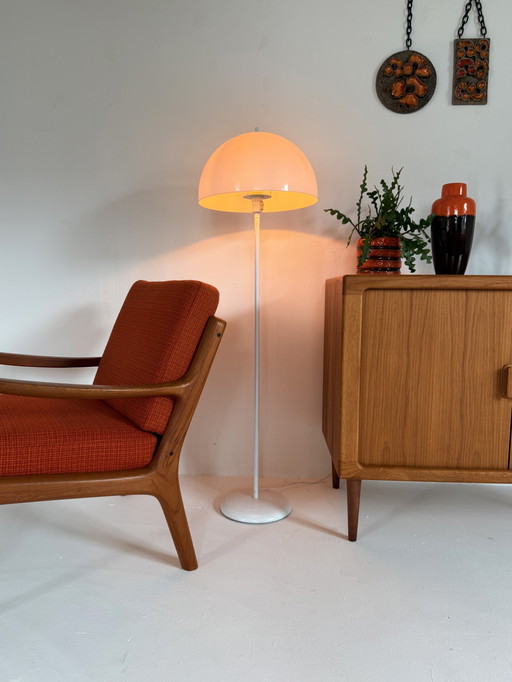 Vintage Deense Mushroomlamp ‘70 – vloerlampen, Plastic, Metal