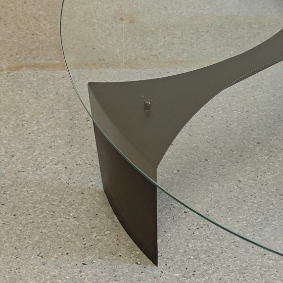 Image 1 of Vintage space age coffee table glass metal