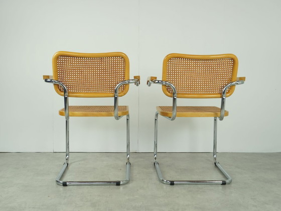 Image 1 of 2 eetkamerstoelen in Marcel Breuer stijl, vintage design B64 Cesca