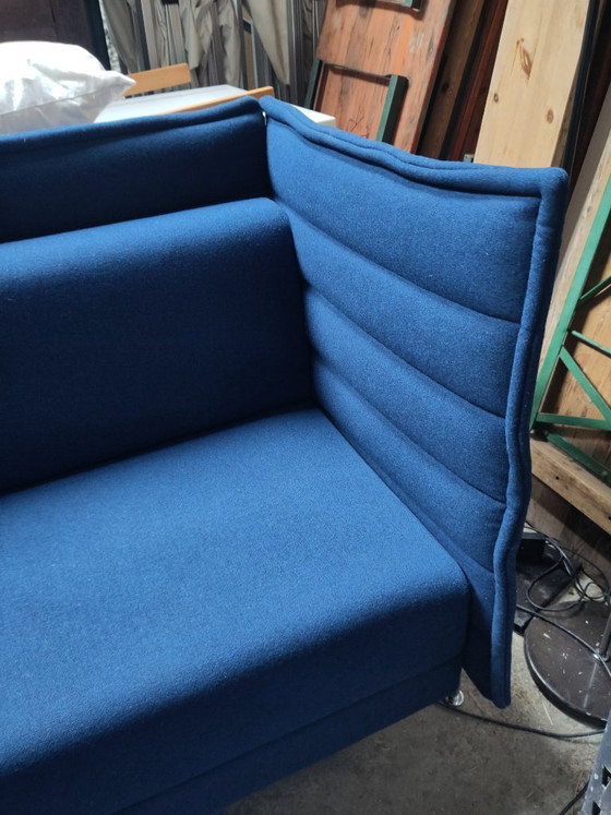 Divano Vitra Alcove Highback 3 posti, Blu (Design Bouroullec), Divani acustici, Tessile, Modern (foto 5 di 6)
