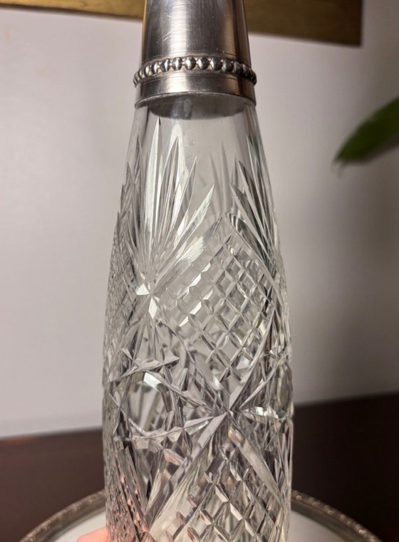 Image 1 of carafe Baccarat col en argent