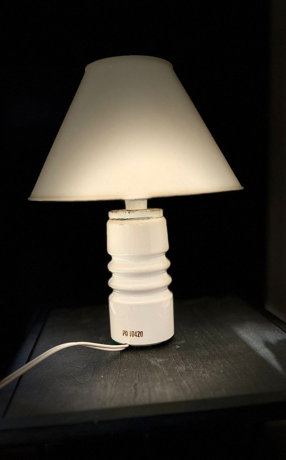 Image 1 of Zeldzame vintage CGEC keramische industriële lamp (1961) – 1,3 kg, uniek design