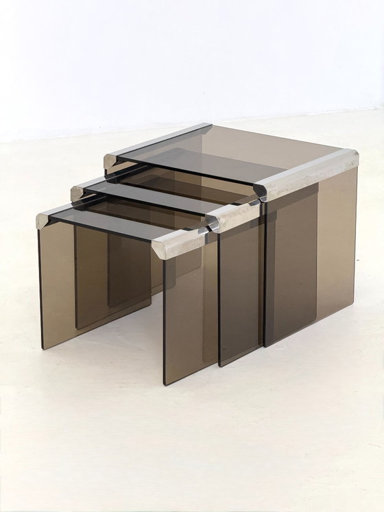 Image 1 of Ensemble de trois tables d'appoint Gallotti & Radice Tris T35