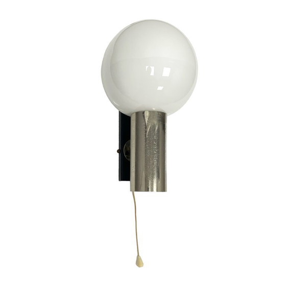 AKA Leuchten Wall Lamp, 1970s, Space Age Chrome Sphere, Mid-Century Vintage, East German (GDR), E14 Wall Light (photo 8 of 9)