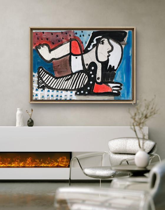 Image 1 of Nude in Chromatic Construction c.2000 - High-quality painting