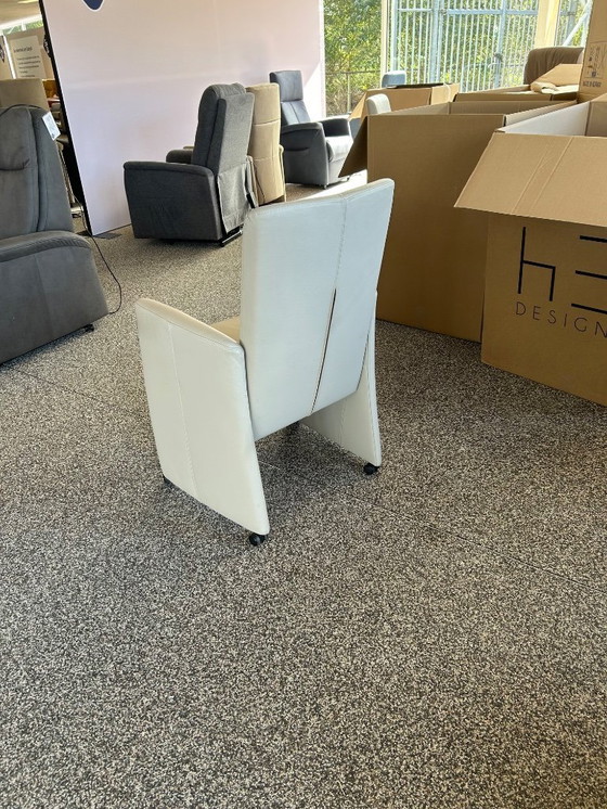 Image 1 of 2x Esszimmerstuhl The Future Leder Runner hellgrau